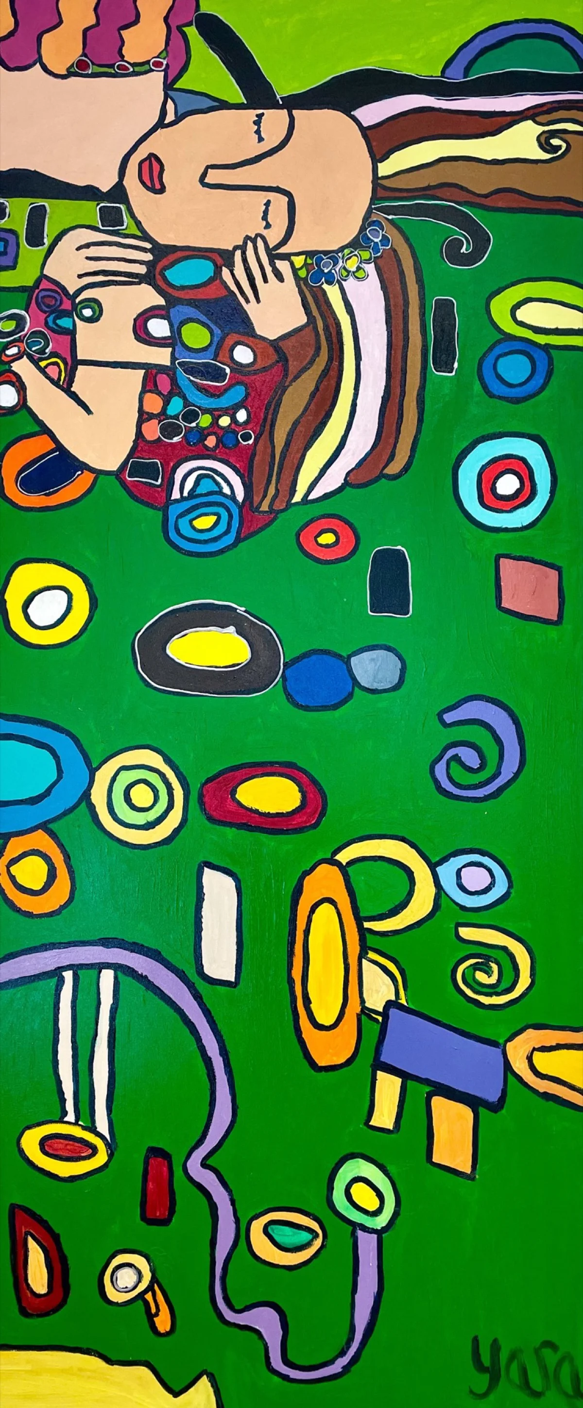 Fleur — schilderij door Yara Visseres, 60 × 140 cm
